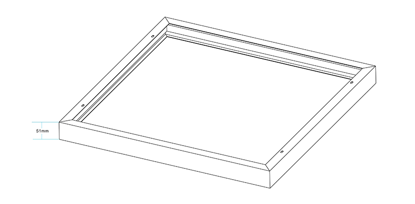 no-screw surface mounted frame