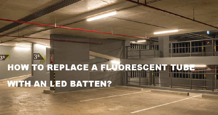 Fluorescent With An Led Batten, How To Replace Ceiling Fluorescent Light Fixtures