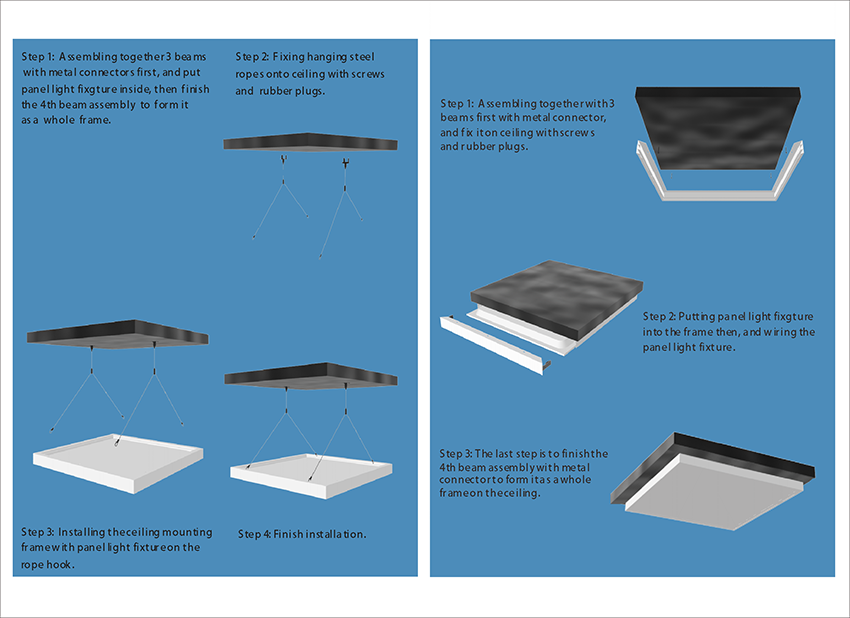 Best 70mm Deep No screw Surface Mounting Kit For LED Backlight Panel factory and manufacturers Eastrong
