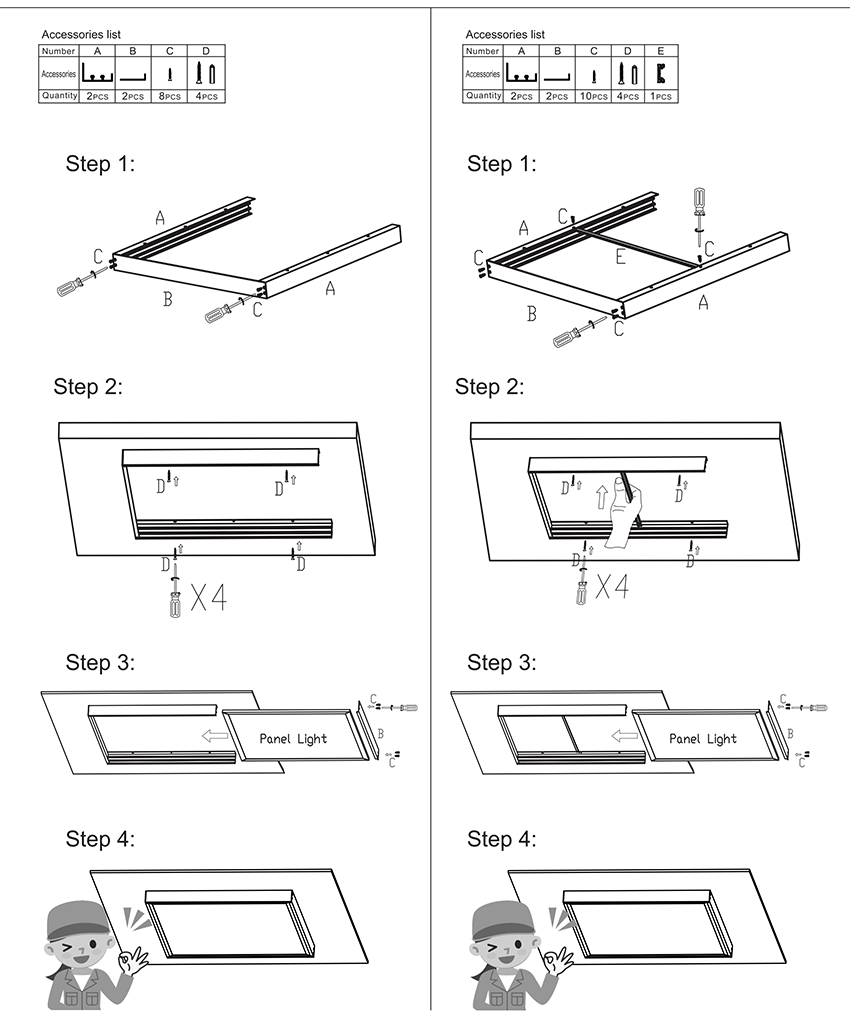 Led panel fitting new arrivals